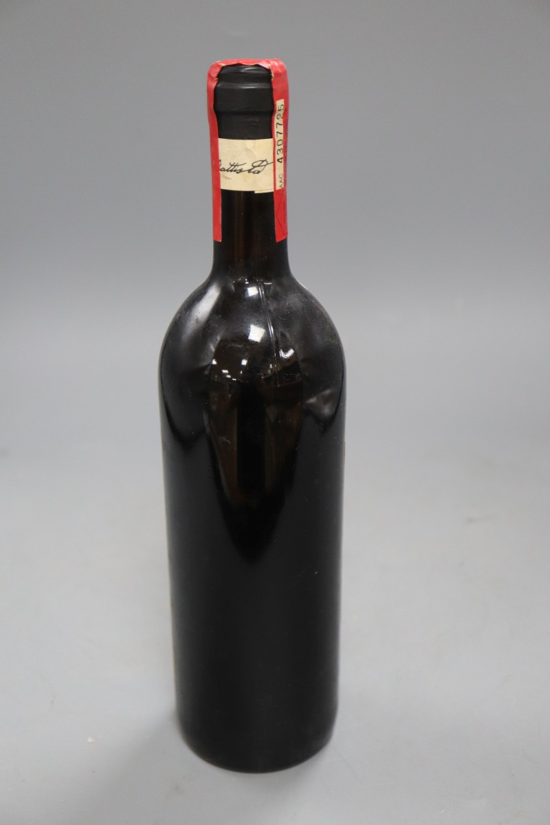 A bottle of Barolo Comte Burlotto 1982